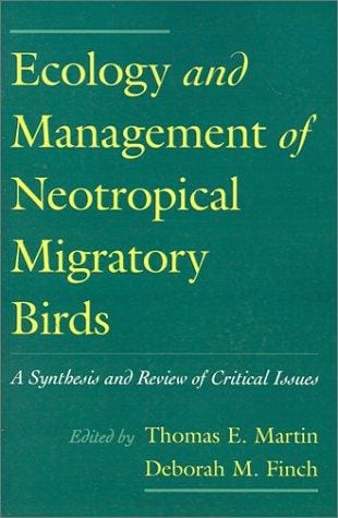 Ecology and management of neotropical migratory birds
