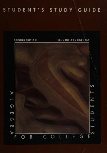 Student's Study Guide: Algebra for College Students, Second Edition [Sg