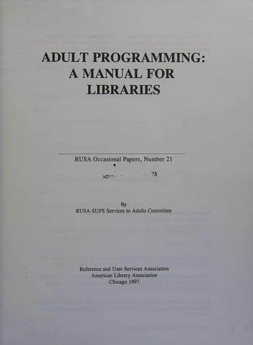Adult Programming