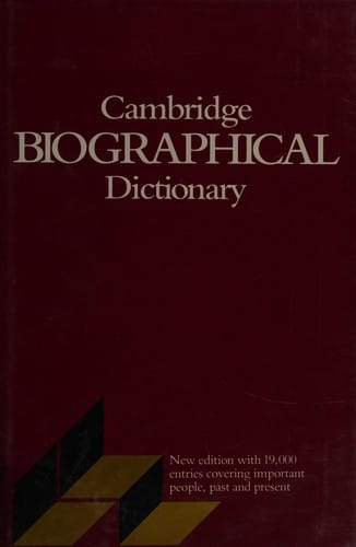Cambridge biographical dictionary