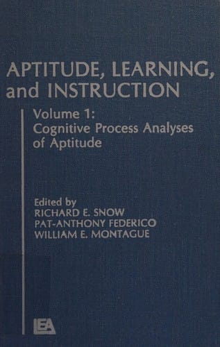 Cognitive process analyses of aptitude