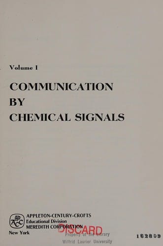 Communication by chemical signals