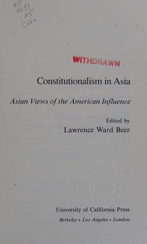 Constitutionalism in Asia