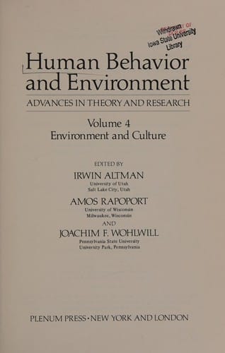 Environment and culture