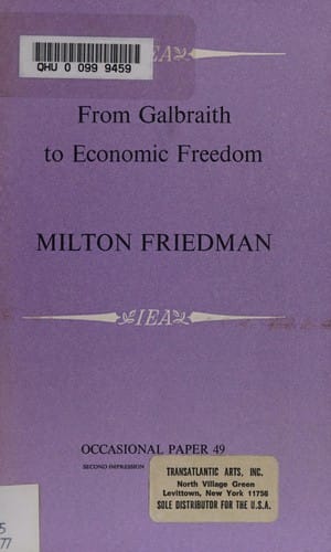 From Galbraith to economic freedom