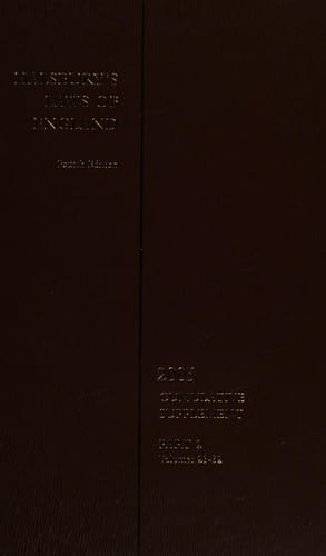 Halsbury's laws of England cumulative supplement 2005