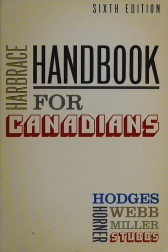 Harbrace handbook for Canadians