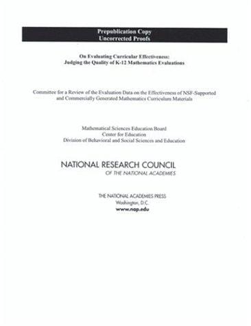 On evaluating curricular effectiveness