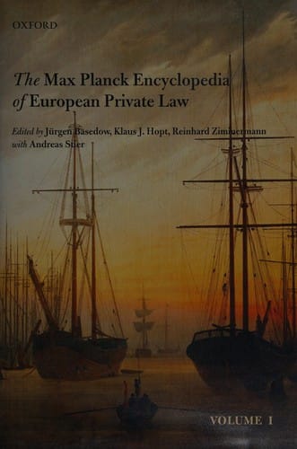 The Max Planck encyclopedia of European private law