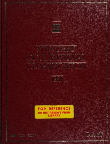 Standard occupational classification, 1991