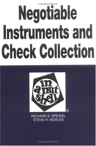Negotiable instruments and check collection
