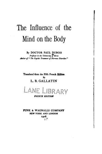 The influence of the mind on the body