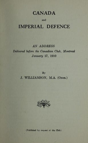 Canada and Imperial defence