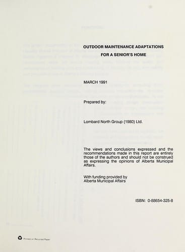 Outdoor maintenance adaptations for a senior's home