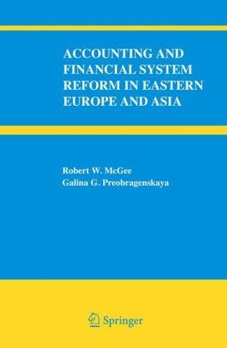 Accounting and financial system reform in Eastern Europe and Asia