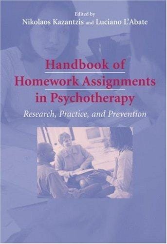 Handbook of homework assignments in psychotherapy