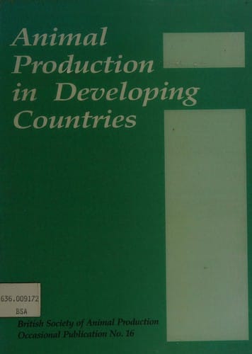 Animal production in developing countries