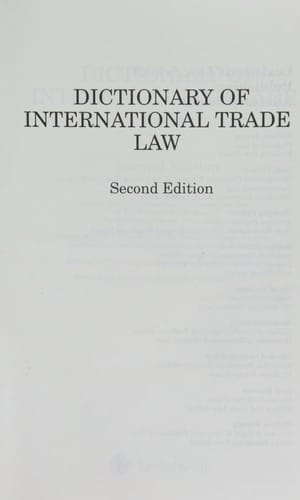 Dictionary of international trade law