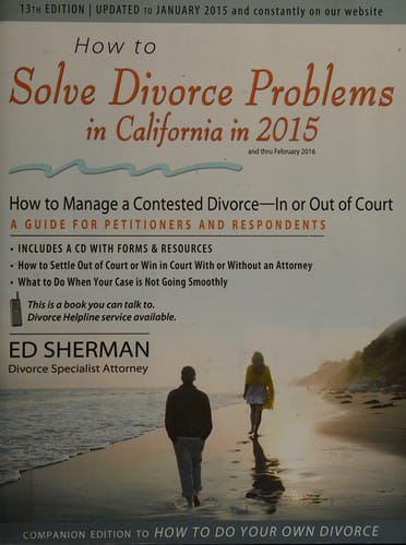 How to solve divorce problems in California in 2015 and thru March 2016