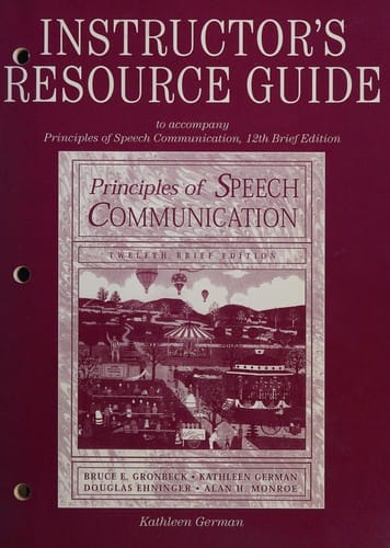 Instructor's resource package to accompany Principles of speech communication