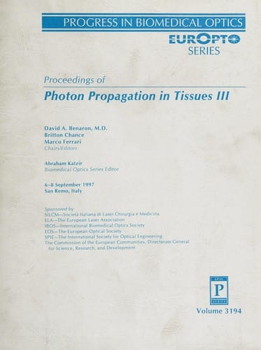 Proceedings of photon propagation in tissues III