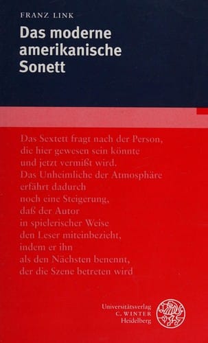 Das moderne amerikanische Sonett