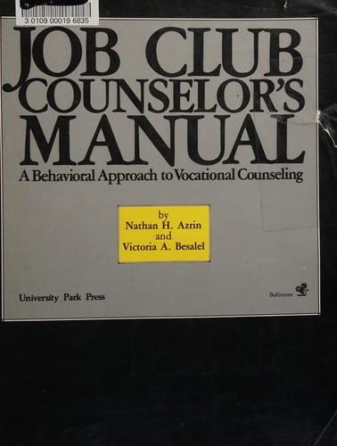 Job club counselor's manual