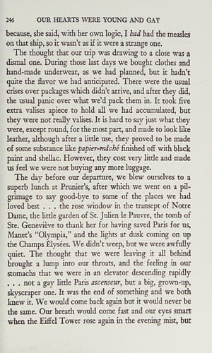 Our hearts were young and gay