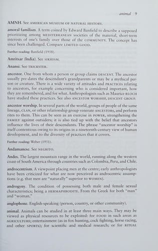 Concise dictionary of social and cultural anthropology