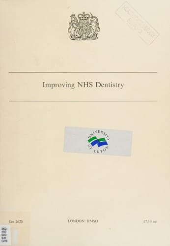 Improving NHS dentistry