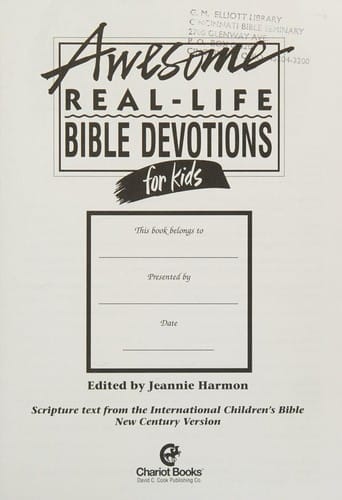 Awesome real-life Bible devotions for kids