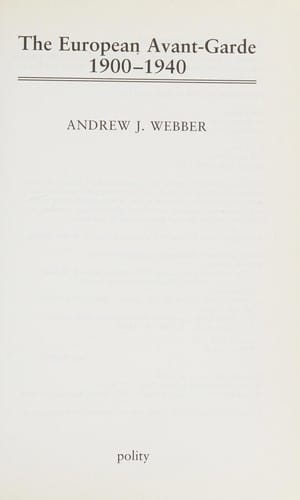 EUROPEAN AVANT-GARDE, 1900-1940