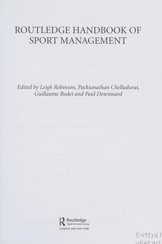Routledge handbook of sport management