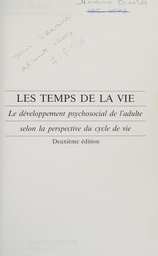 Les temps de la vie