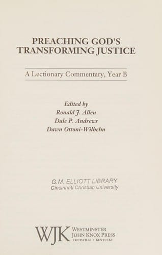 Preaching God's transforming justice