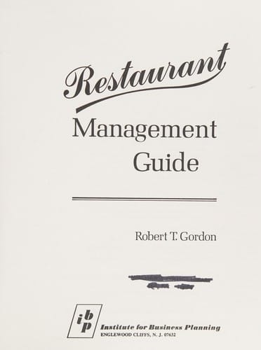 Restaurant management guide
