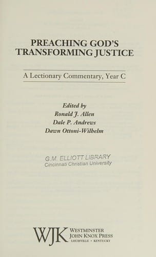 Preaching God's transforming justice