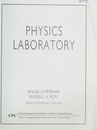 Physics Laboratory Manual