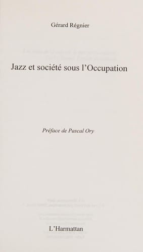 Jazz et société sous l'occupation
