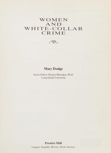 Women and white-collar crime