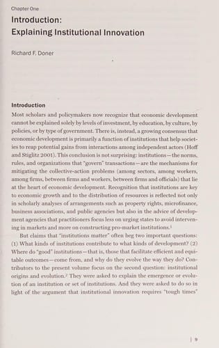 Explaining institutional innovation