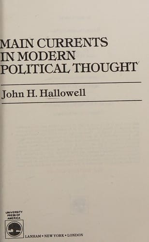 Main currents in modern political thought