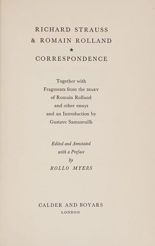 Correspondence (Calderbooks)