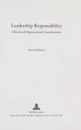Leadership responsibility