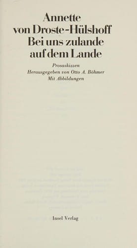 Bei uns zulande auf dem Lande