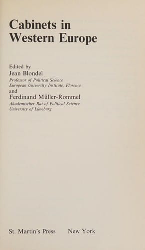 Cabinets in Western Europe