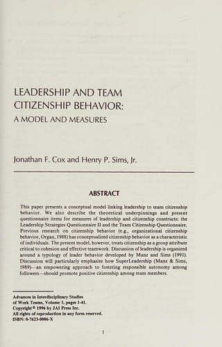 Team leadership