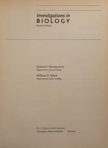 Investigations in Biology