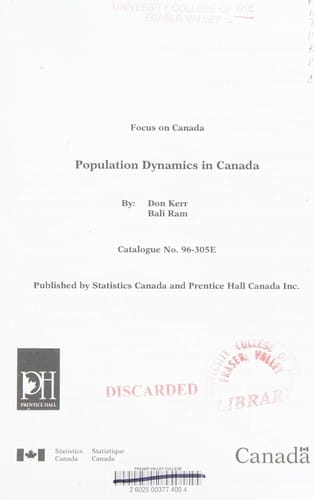 Popultaion dynamics in Canada