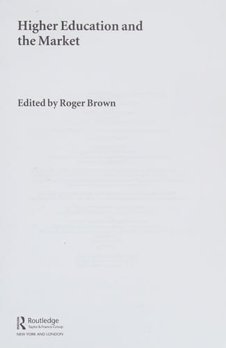 Higher education and the market